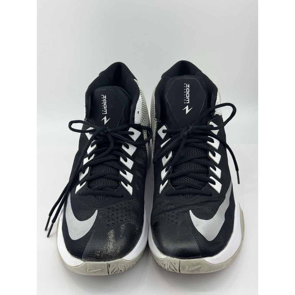 Men's Nike Zoom Devosion Basketball Shoes 844592-001 Size 11 Black White Silver - Picture 2 of 9
